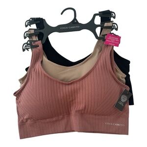 NWT Vince Camuto Women's Bra Bralette Trio Set Feminine Coquette Padded Wireless